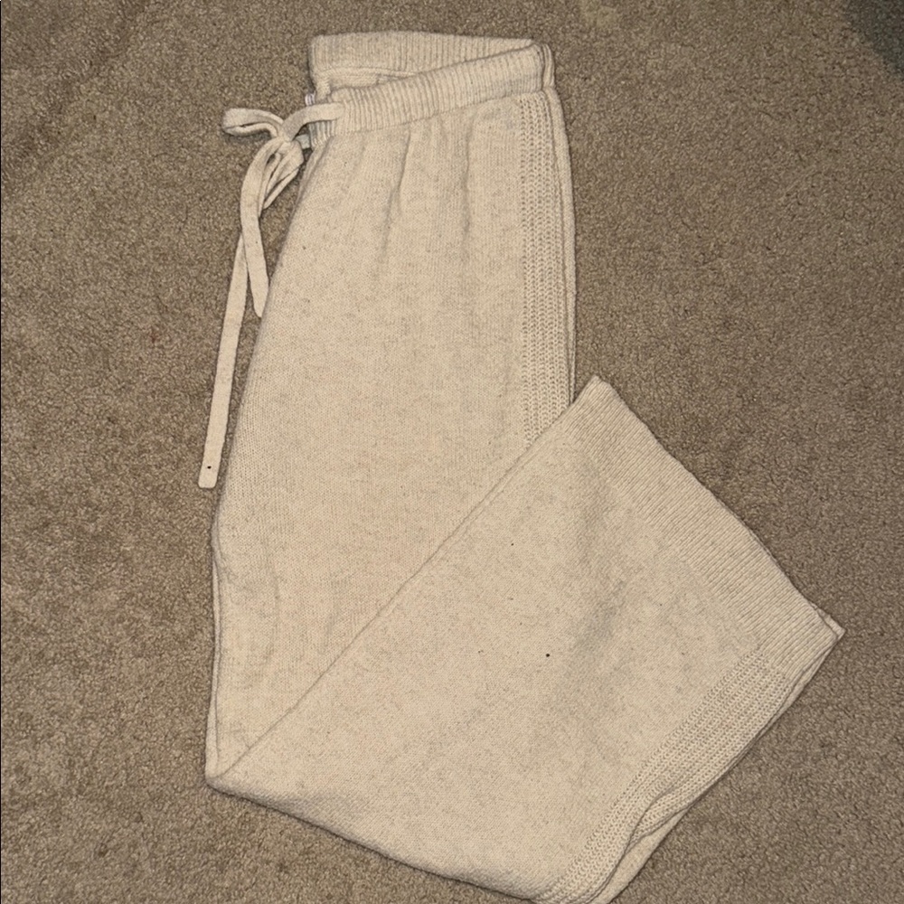 Cozy Cream Knit Pants